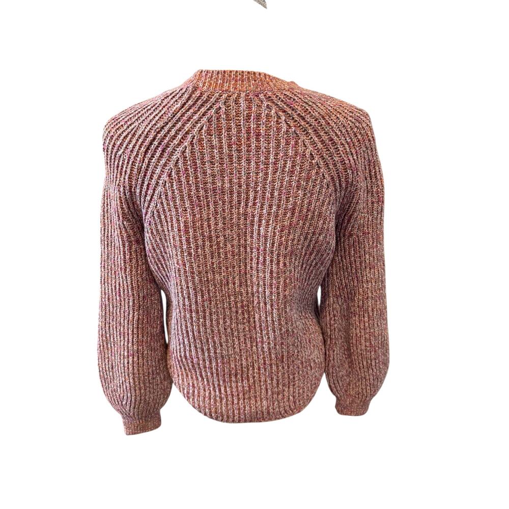 Frame Marled Raglan Crewneck Sweater Lavender Multi S - Picture 5 of 8